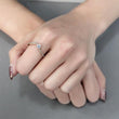 DA256 IP Gold(Ion Plating) Stainless Steel Ring with AAA Grade CZ in Clear