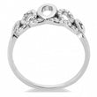 DA258 High polished (no plating) Stainless Steel Ring with AAA Grade CZ in Clear