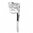 DA258 High polished (no plating) Stainless Steel Ring with AAA Grade CZ in Clear