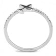 DA311 No Plating Stainless Steel Ring with Epoxy in Jet