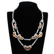 LO2326 Rhodium Brass Jewelry Sets with AAA Grade CZ in Champagne