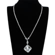 LO2341 Rhodium Brass Jewelry Sets with AAA Grade CZ in Clear