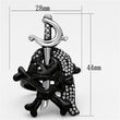 TK1204 Two-Tone IP Black Stainless Steel Ring with Top Grade Crystal in Black Diamond