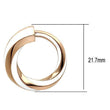 TK1488 IP Rose Gold(Ion Plating) Stainless Steel Earrings with Epoxy in White