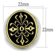 TK2241 Two-Tone IP Gold (Ion Plating) Stainless Steel Ring with Epoxy in Jet