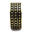 TK2312 IP Gold(Ion Plating) Stainless Steel Ring with Epoxy in Jet
