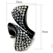 TK2360 IP Black(Ion Plating) Stainless Steel Ring with Top Grade Crystal in Montana