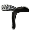 TK2360 IP Black(Ion Plating) Stainless Steel Ring with Top Grade Crystal in Montana