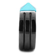 TK3074 IP Light Black  (IP Gun) Stainless Steel Ring with Synthetic in Sea Blue