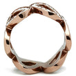 GL232 IP Rose Gold(Ion Plating) Brass Ring with Top Grade Crystal in Aurora Borealis (Rainbow Effect)
