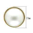 GL254 IP Gold(Ion Plating) Brass Earrings with Synthetic in White