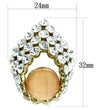 GL355 IP Gold(Ion Plating) Brass Earrings with Synthetic in Orange