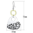 LO2700 Reverse Two-Tone Iron Earrings with Epoxy in Jet