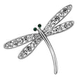 LO2825 Imitation Rhodium White Metal Brooches with Top Grade Crystal in Clear