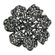 LO2919 Ruthenium White Metal Brooches with Top Grade Crystal in Black Diamond