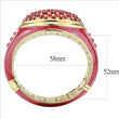 LO4351 -Brass Bangle Gold Women Top Grade Crystal Multi Color