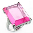 LOA642 Rhodium 925 Sterling Silver Ring with AAA Grade CZ in Rose
