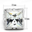 LOAS862 Rhodium 925 Sterling Silver Ring with AAA Grade CZ in Clear