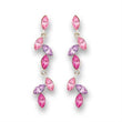 S411001 Rhodium 925 Sterling Silver Earrings with Top Grade Crystal in Multi Color