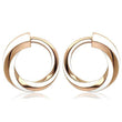 TK1488 IP Rose Gold(Ion Plating) Stainless Steel Earrings with Epoxy in White