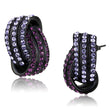 TK2269 IP Black(Ion Plating) Stainless Steel Earrings with Top Grade Crystal in Multi Color