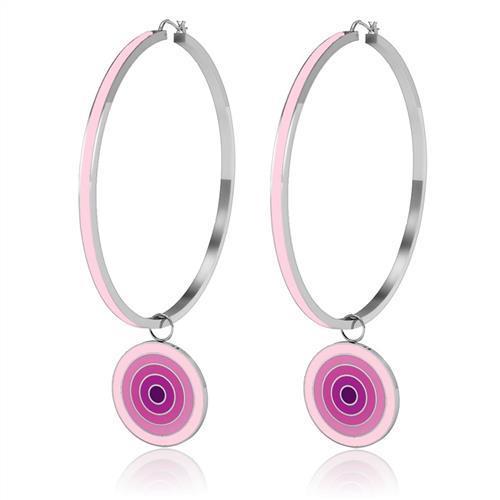 TK271 High polished (no plating) Stainless Steel Earrings